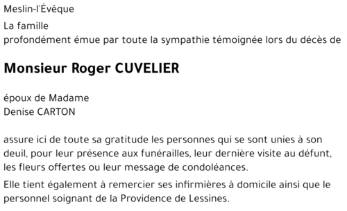 Roger CUVELIER