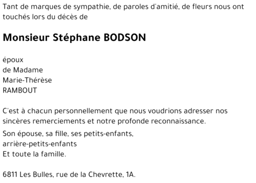 Stéphane BODSON