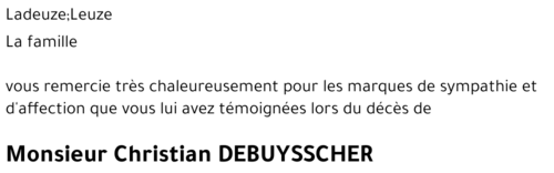 Christian DEBUYSSCHER