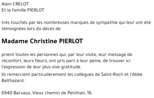 Christine PIERLOT