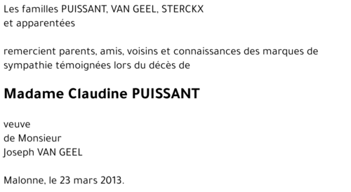 Claudine PUISSANT