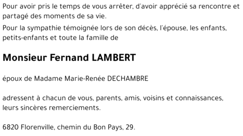 Fernand LAMBERT