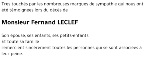 Fernand LECLEF