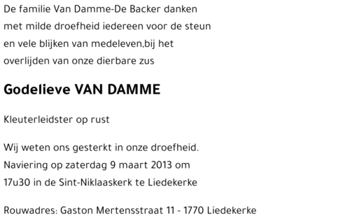 Godelieve VAN DAMME