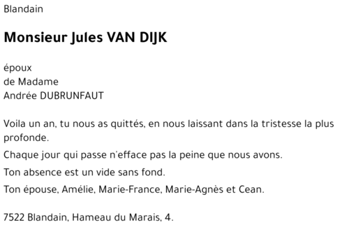 Jules VAN DIJK