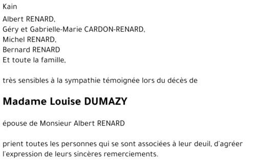 Louise DUMAZY