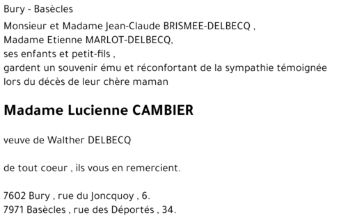 Lucienne CAMBIER