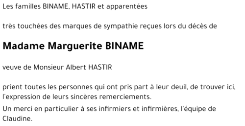 Marguerite BINAME