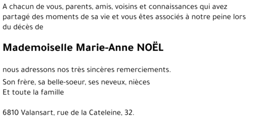 Marie-Anne NOËL