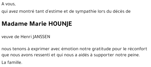 Marie HOUNJE