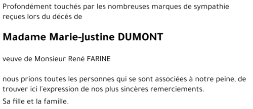 Marie-Justine DUMONT