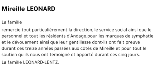 Mireille LEONARD