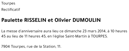 Paulette RISSELIN