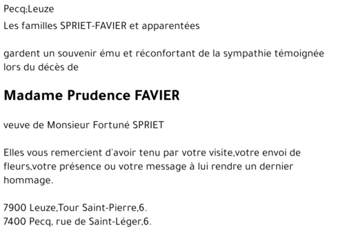 Prudence FAVIER