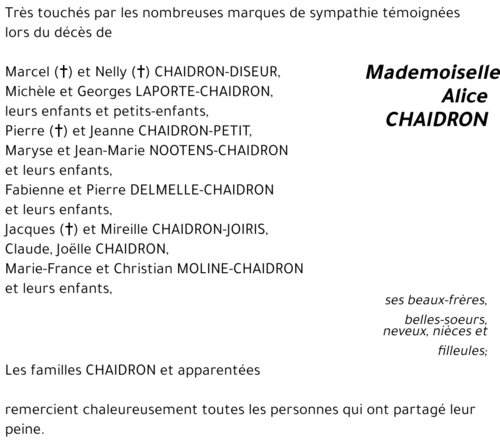 Alice CHAIDRON
