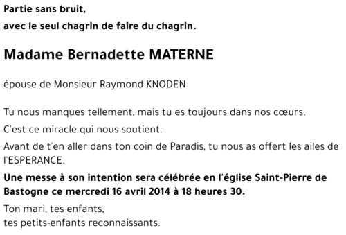 Bernadette MATERNE