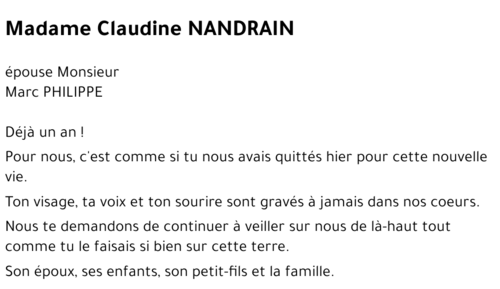 Claudine NANDRAIN