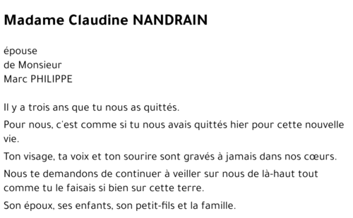 Claudine NANDRAIN