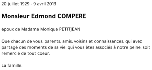 Edmond COMPERE