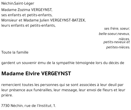 Elvire VERGEYNST