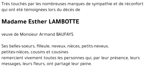 Esther LAMBOTTE