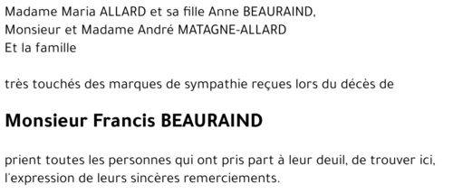 Francis BEAURAIND