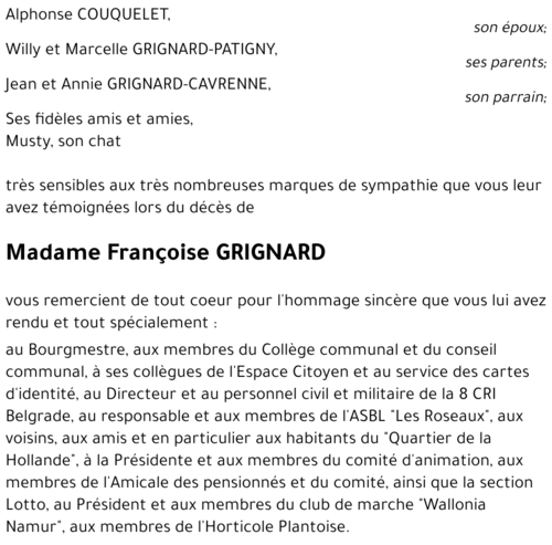 Françoise GRIGNARD