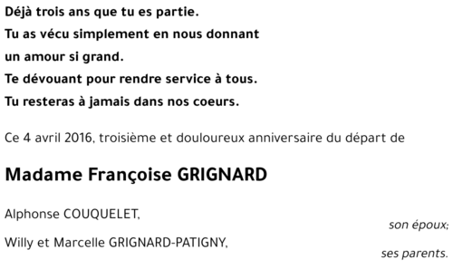 Françoise GRIGNARD