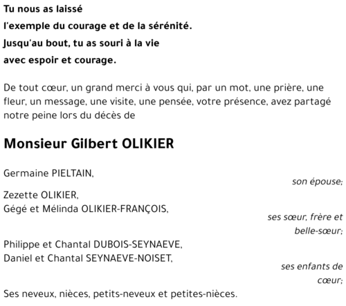 Gilbert OLIKIER
