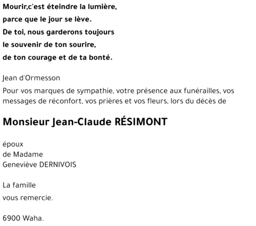 Jean-Claude RESIMONT