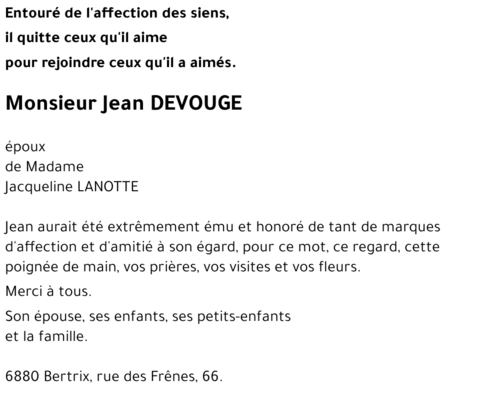 Jean DEVOUGE