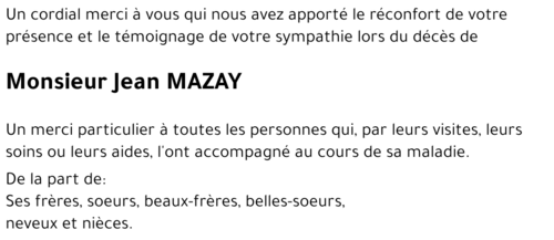 Jean MAZAY