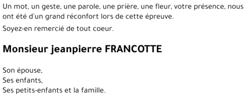 Jean-Pierre FRANCOTTE