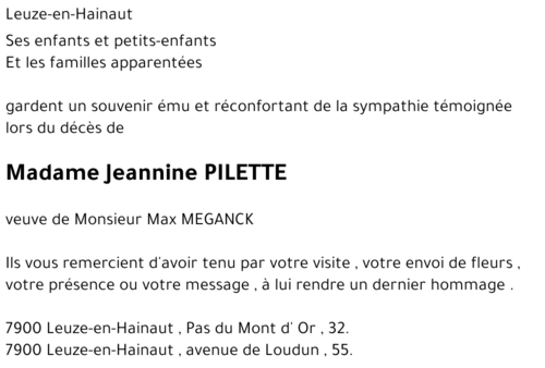 Jeannine PILETTE