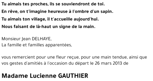 Lucienne GAUTHIER