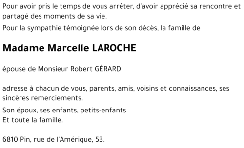 Marcelle LAROCHE