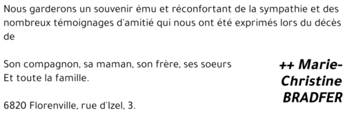 Marie-Christine BRADFER
