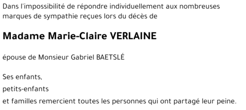 Marie-Claire VERLAINE