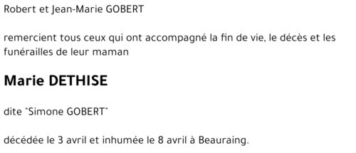Marie DETHISE
