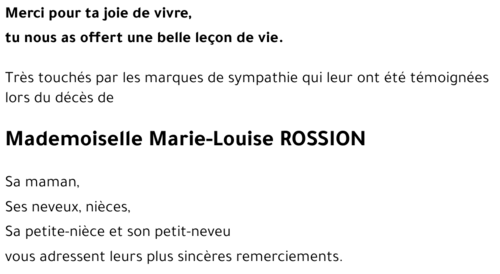 Marie-Louise ROSSION