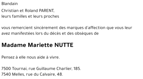 Mariette NUTTE