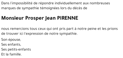 Prosper Jean PIRENNE