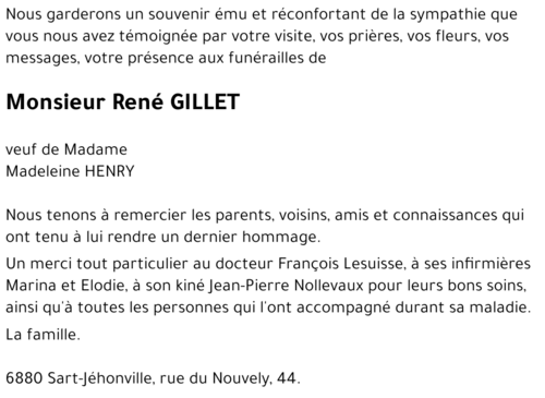 René GILLET