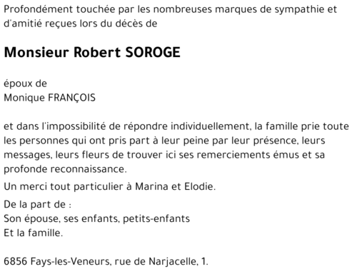 Robert SOROGE
