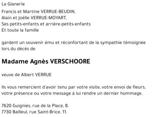 Agnès VERSCHOORE