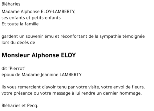 Alphonse ELOY