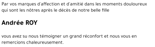Andrée ROY
