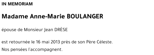 Anne-Marie BOULANGER