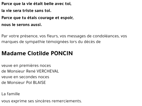 Clotilde PONCIN