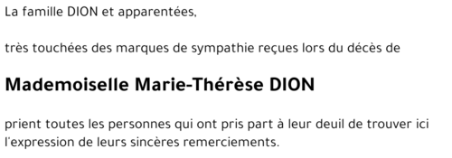 DION Marie-Thérèse